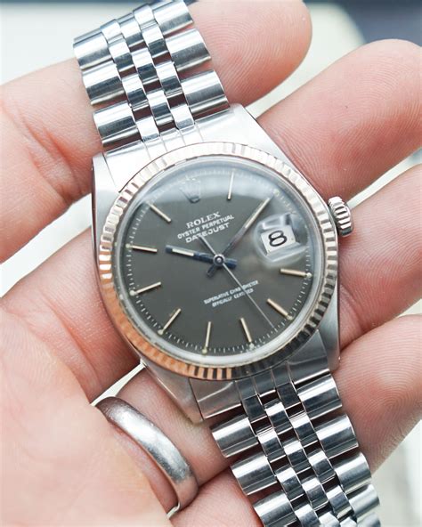 rolex oyster perpetual datejust grey|older Rolex Oyster Perpetual Datejust.